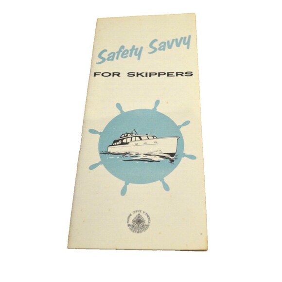 Vintage Safety Savvy For Skippers Brochure Marine Office of America-60s-Boating - Picture 1 of 4